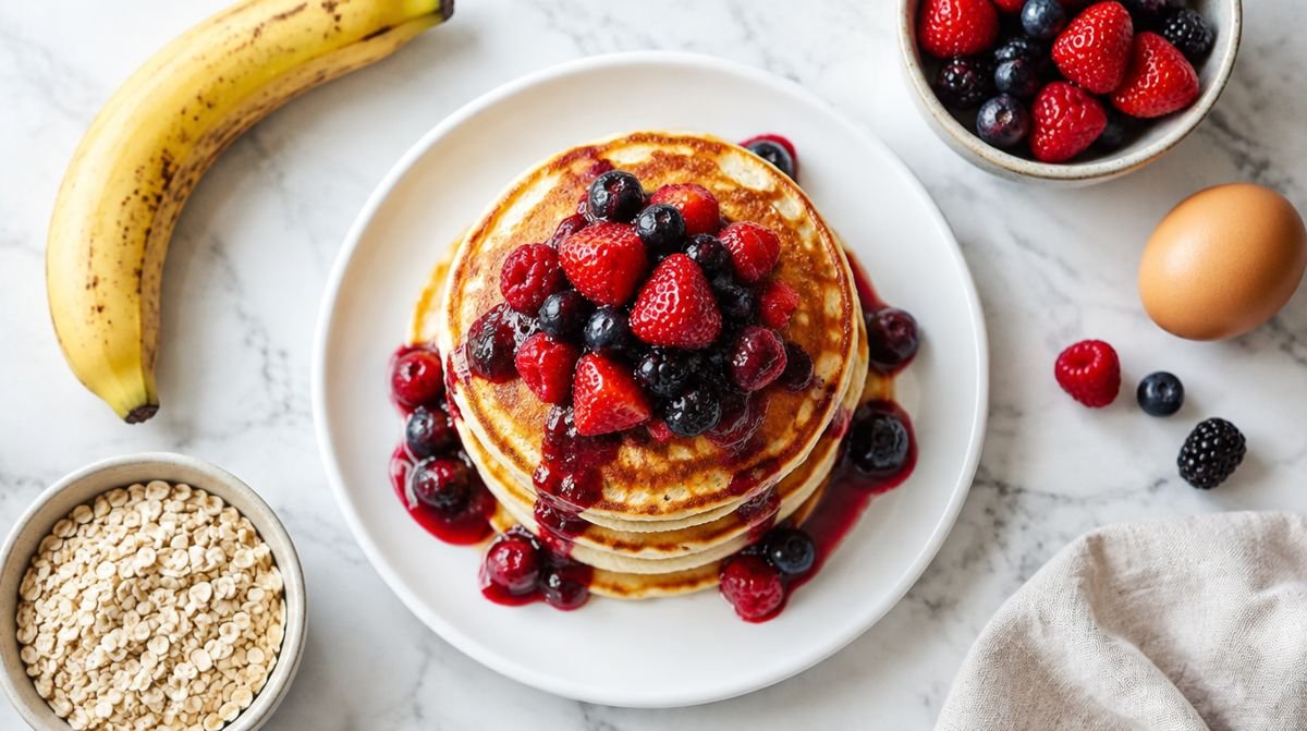 Fluffy Cottage Cheese Protein Pancakes